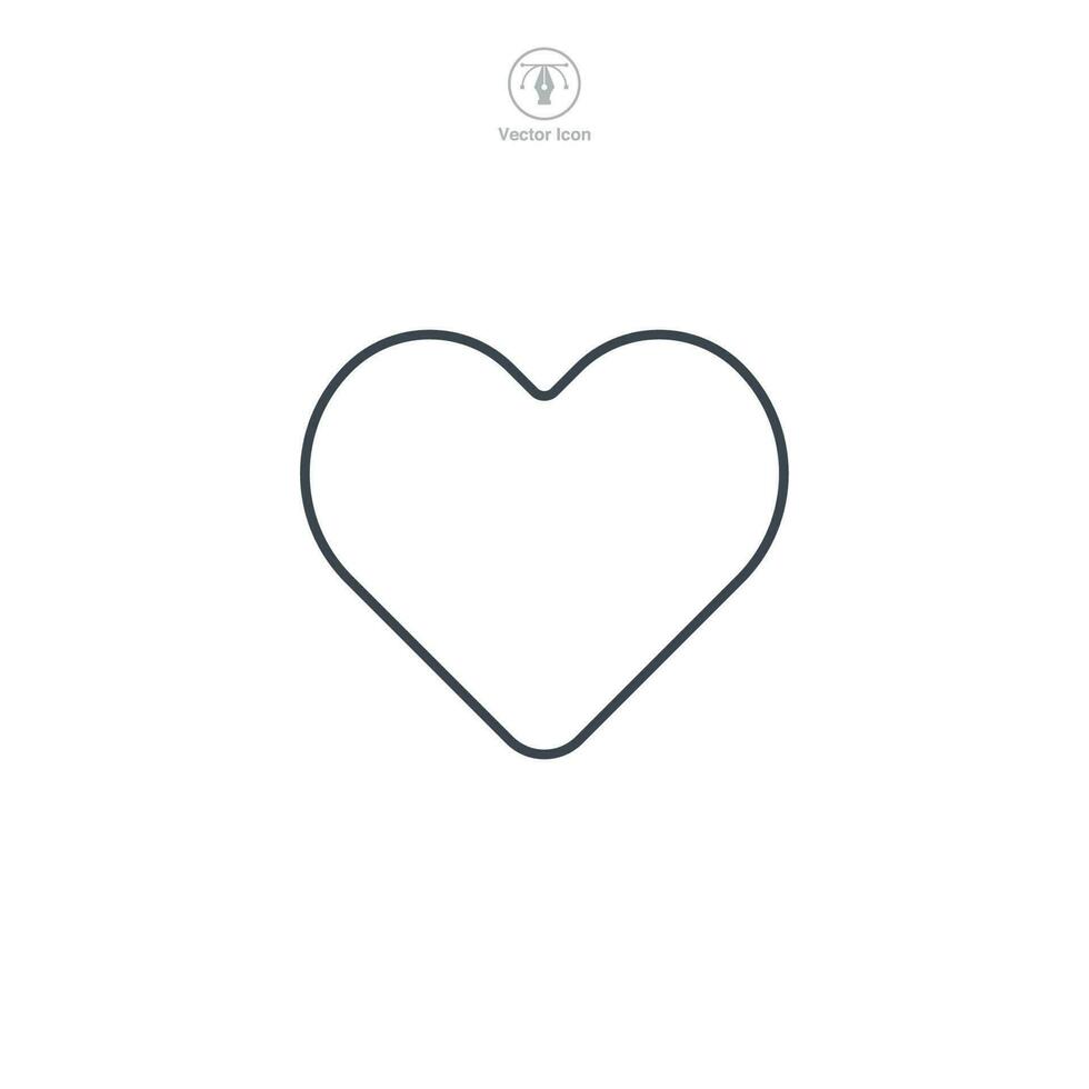 Heart icon symbol template for graphic and web design collection logo vector illustration