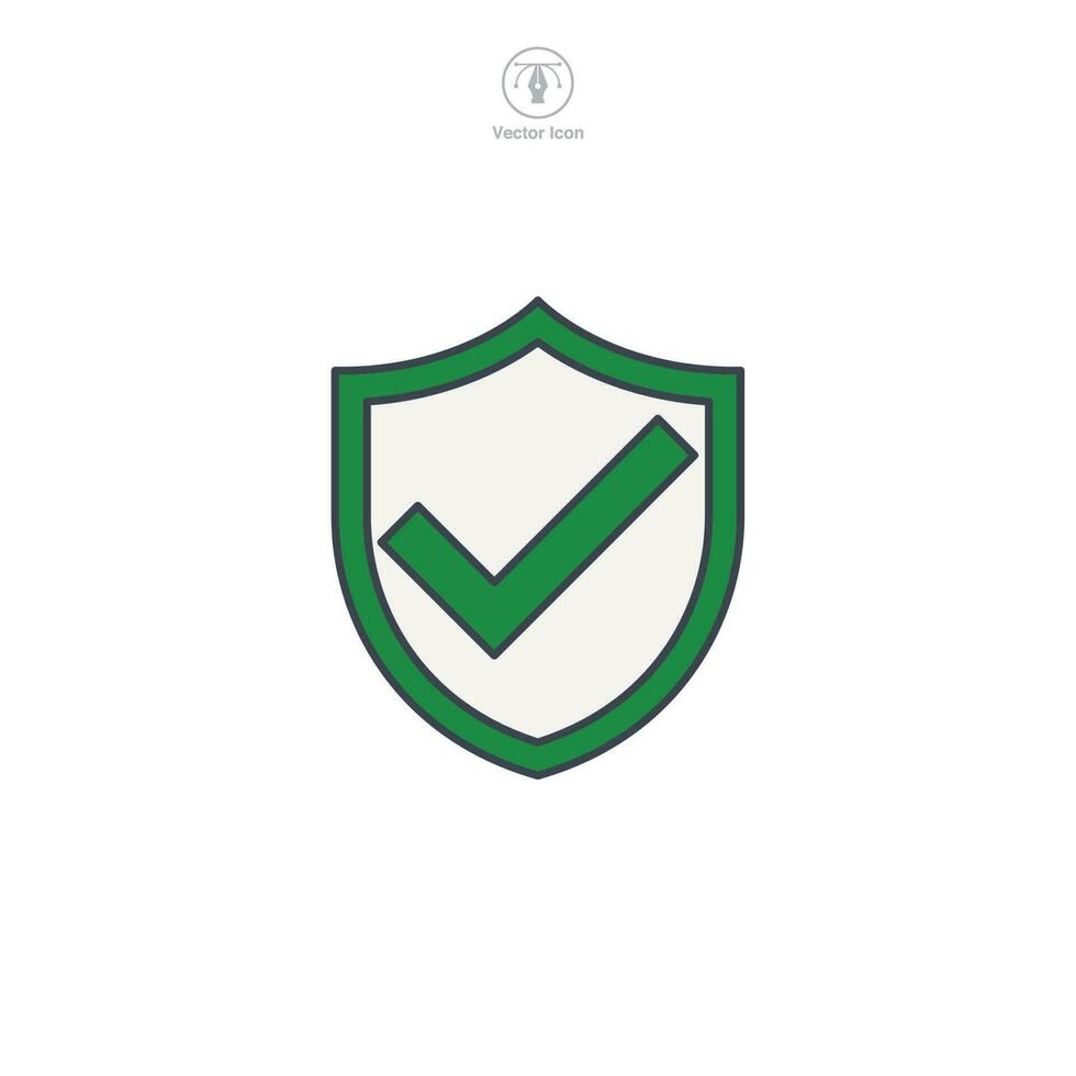 Shield icon symbol template for graphic and web design collection logo vector illustration