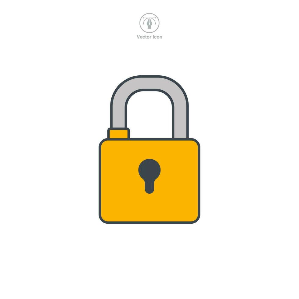 Padlock icon symbol template for graphic and web design collection logo vector illustration