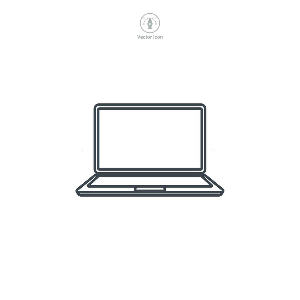 Laptop icon symbol template for graphic and web design collection logo vector illustration