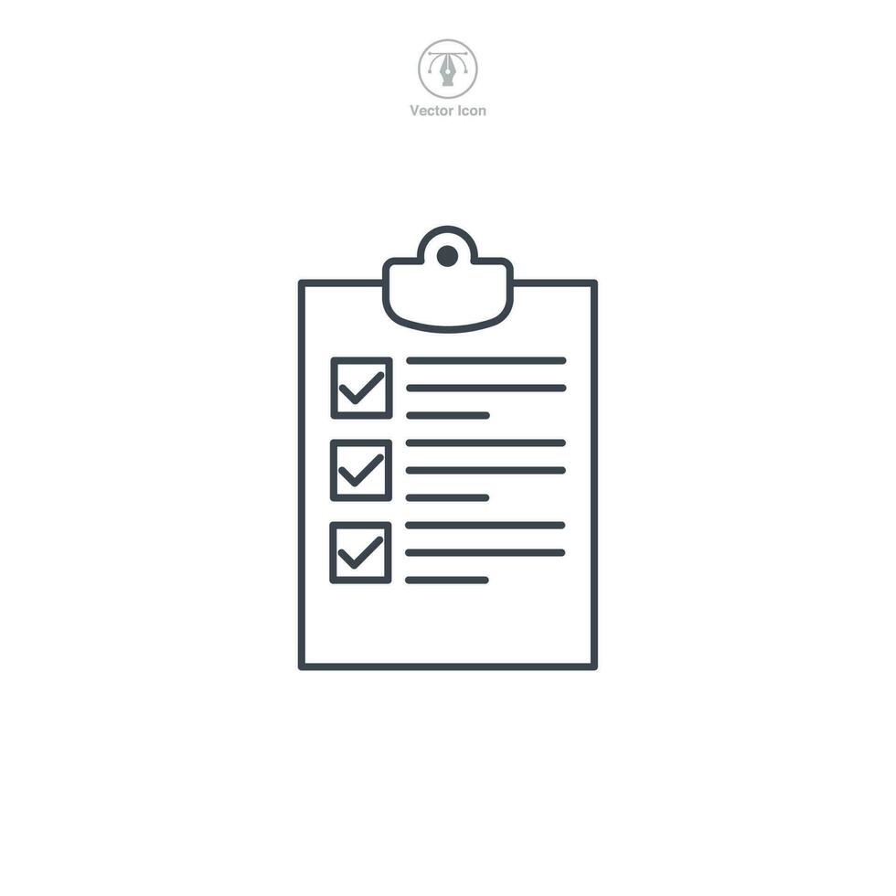 Checklist icon symbol template for graphic and web design collection logo vector illustration
