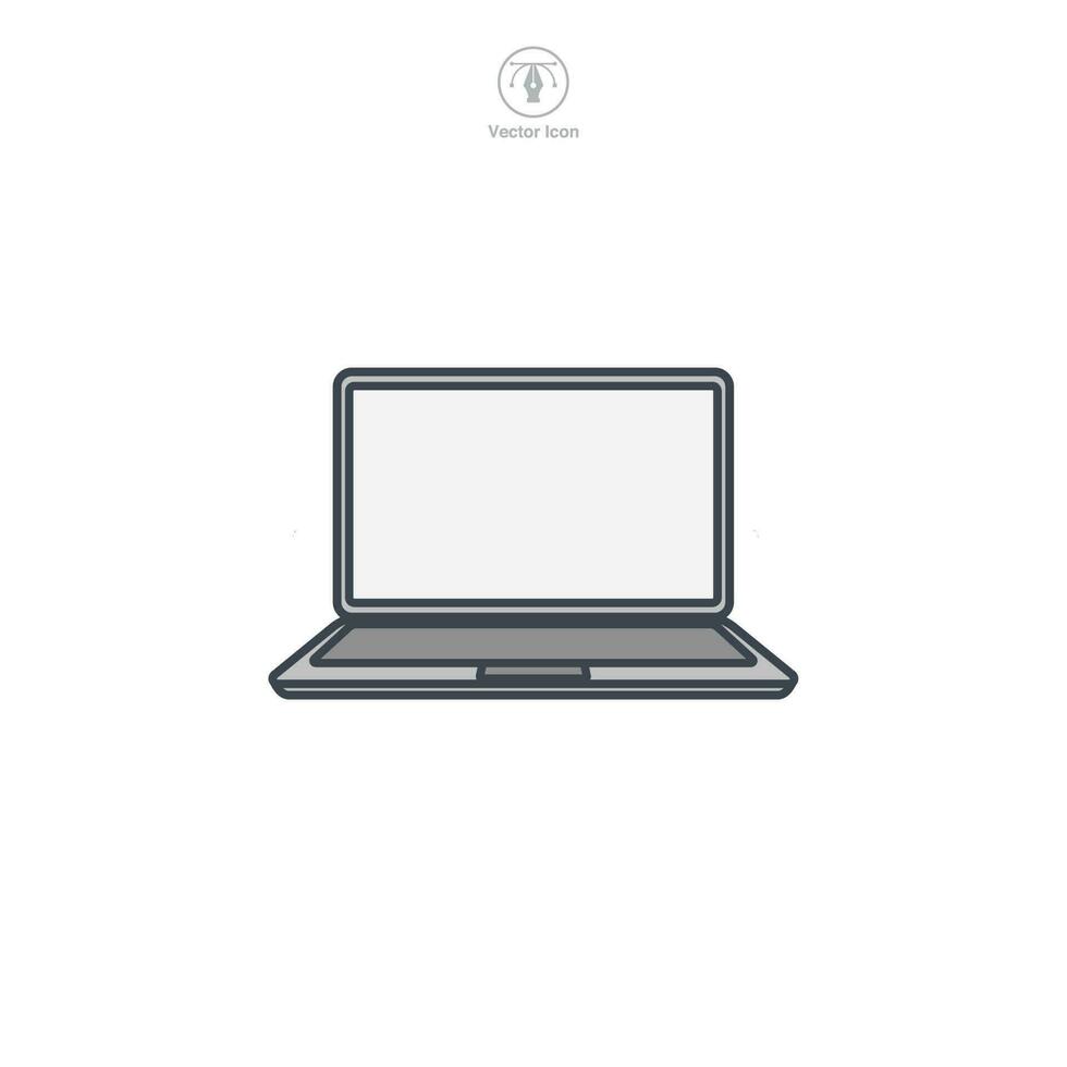 Laptop icon symbol template for graphic and web design collection logo vector illustration