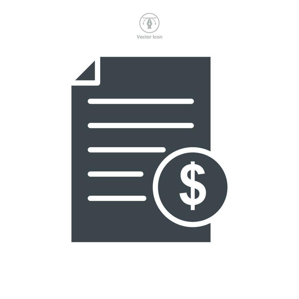 Invoice tax form icon symbol template for graphic and web design collection logo vector illustration
