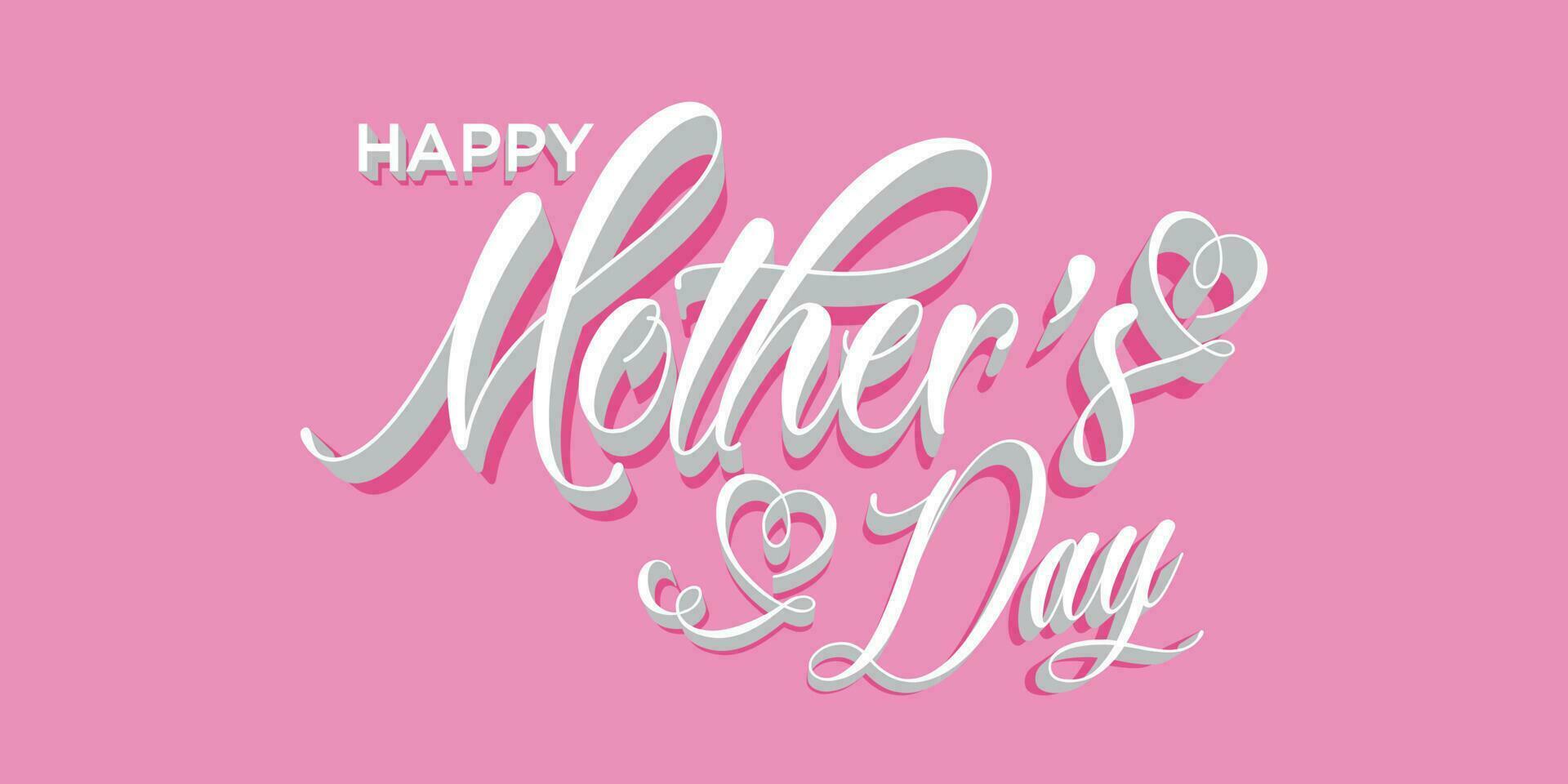 Happy Mothers Day lettering. Handmade calligraphy vector illustration. Premium Vector