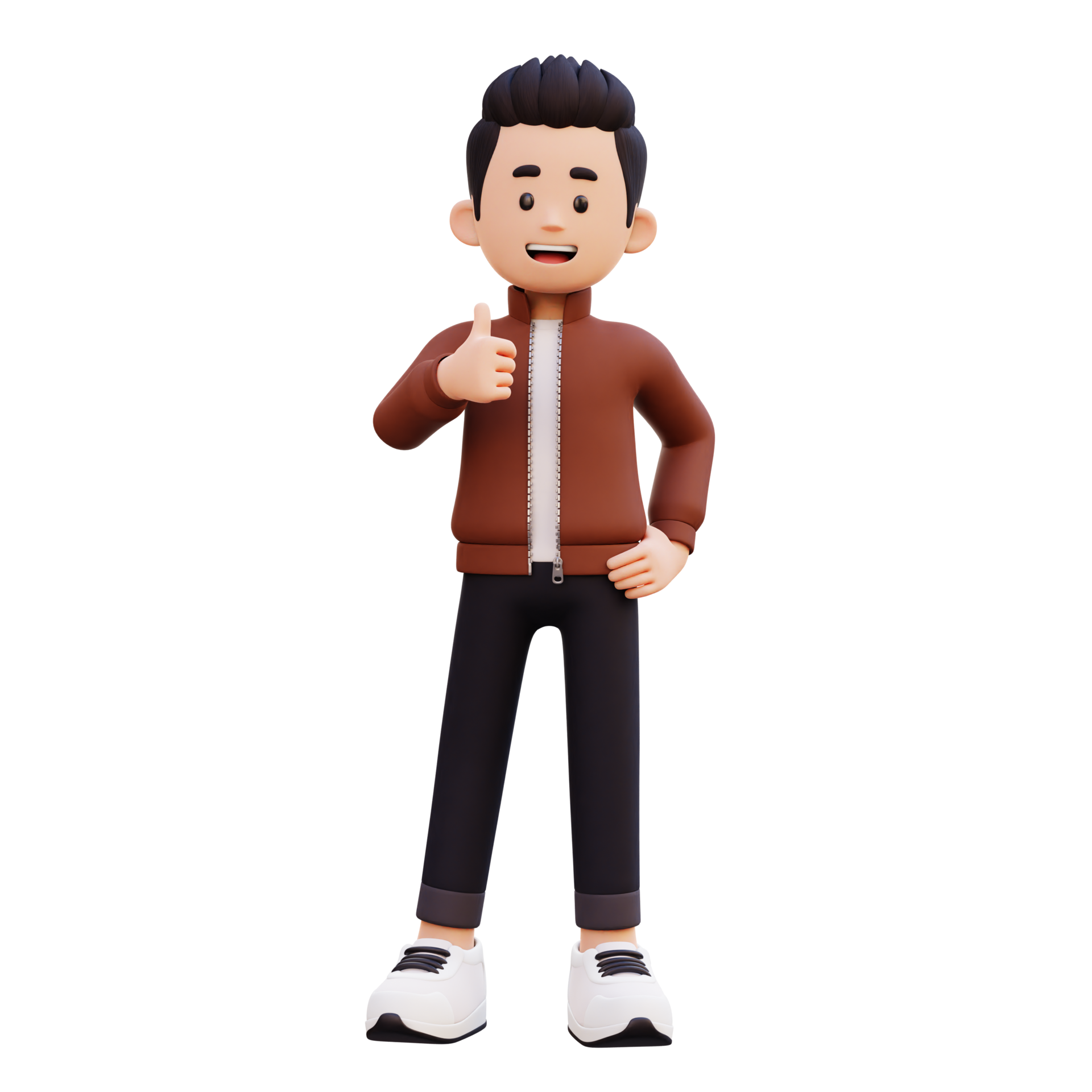 3d male character give a thumb up 24132281 PNG