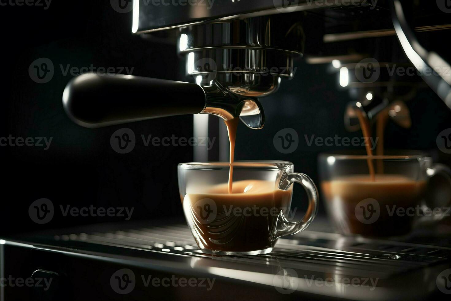 Espresso coffee machine. Generate Ai photo