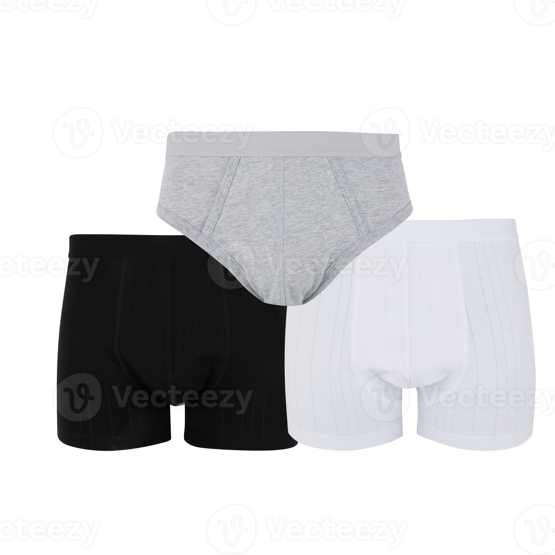 Set of underwear without pattern with cut out isolated on transparent