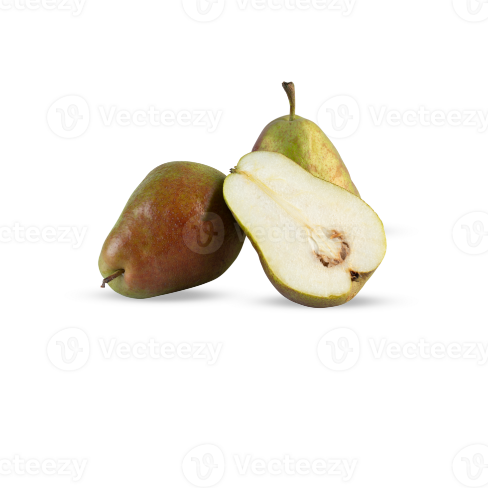 fresh pears with cut out isolated on transparent background png