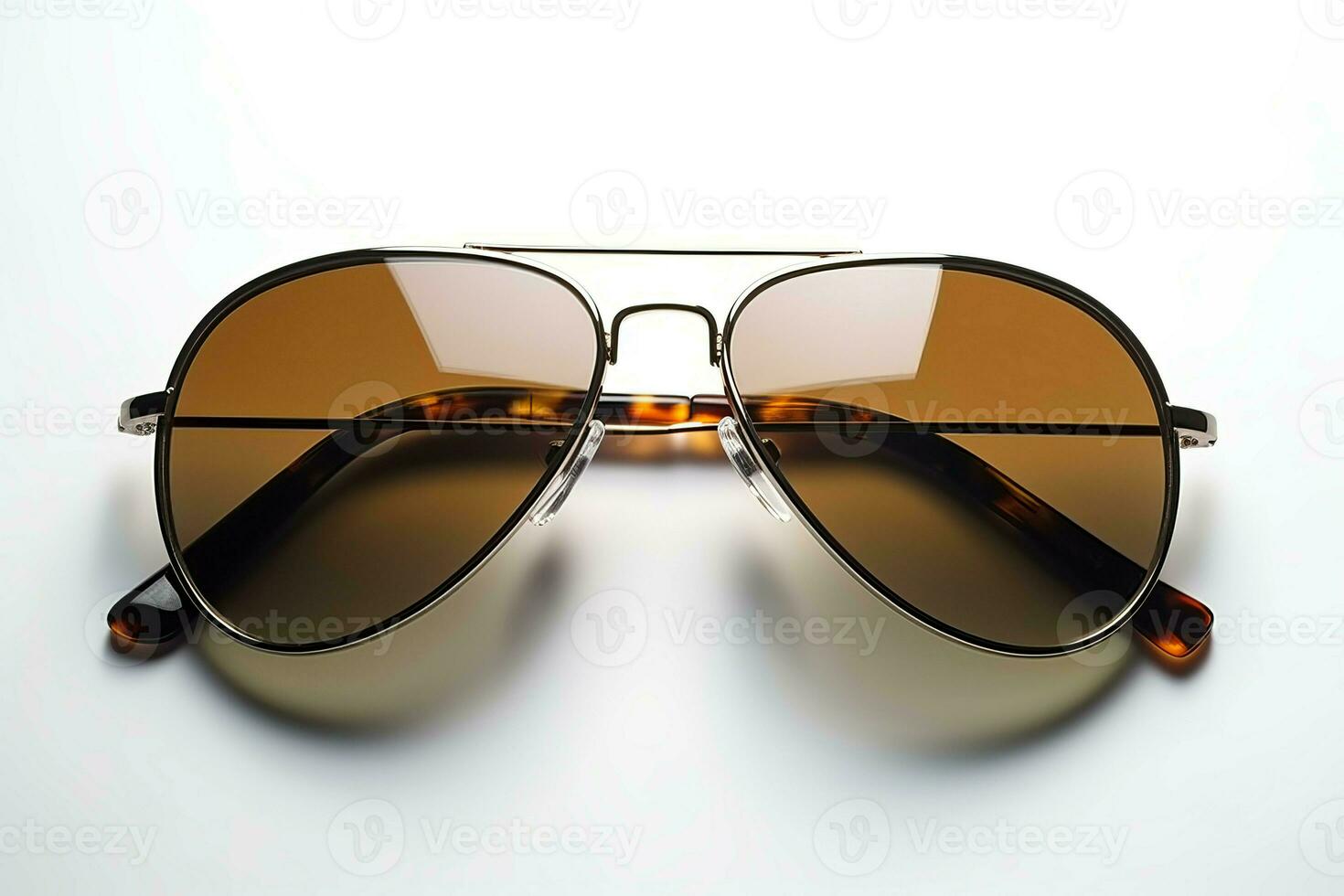 Stylish aviator sunglasses brown. Generate Ai photo