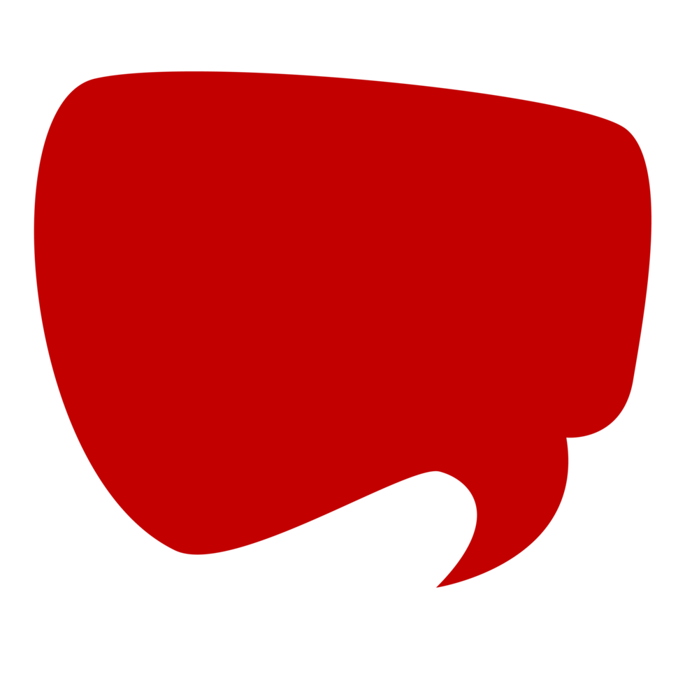 Red Shape Blank Speech Bubble Dialog Comic Style, Chat Dialog png