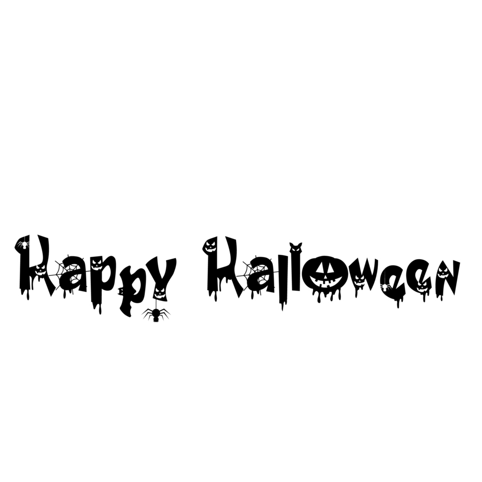 Happy halloween sticker png
