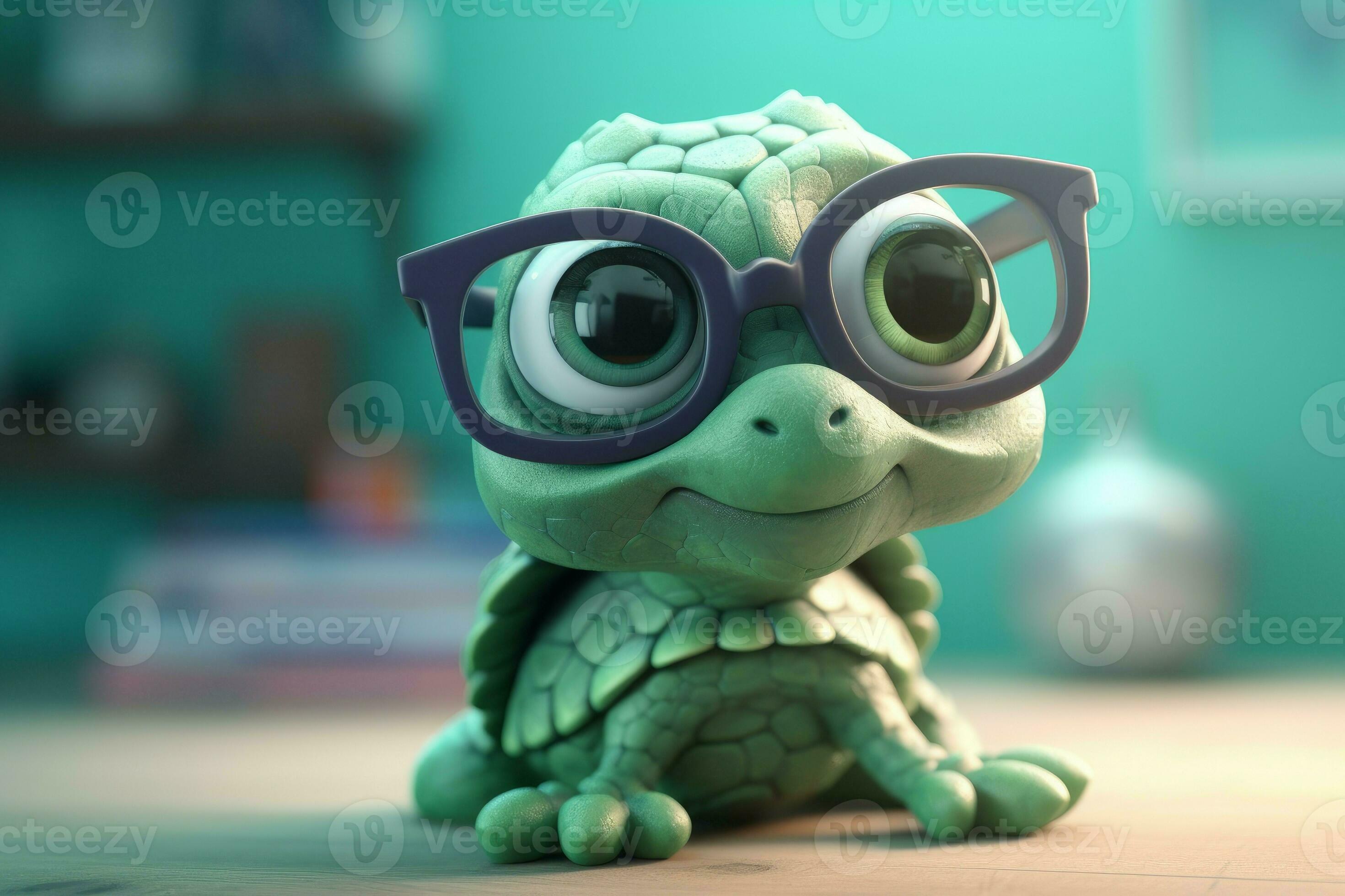 Green Turtle Glasses Funny Generate Ai 24132746 Stock Photo At Vecteezy Green Turtle Glasses Funny Generate Ai Photo