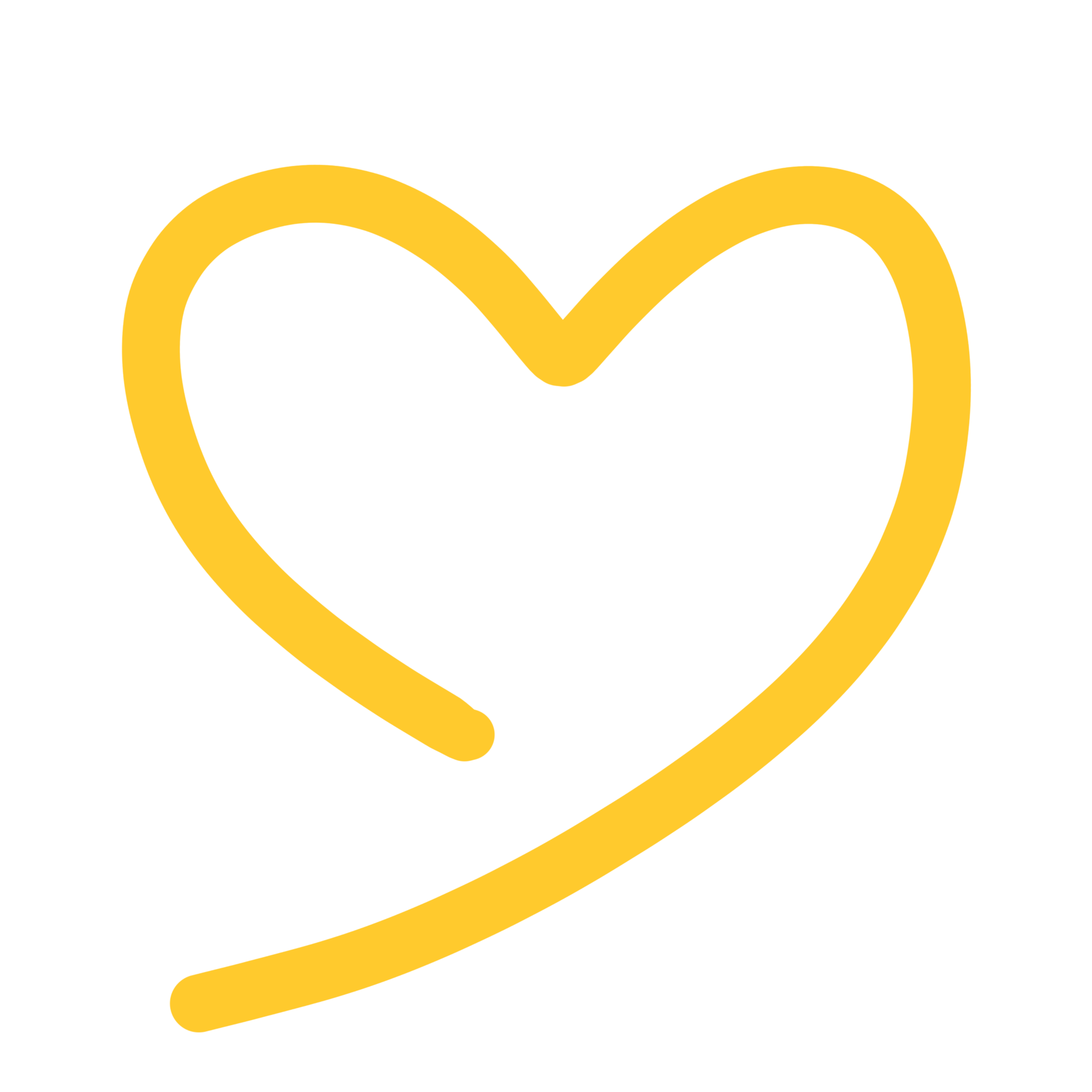 Simple heart line in pastel yellow 24132823 PNG