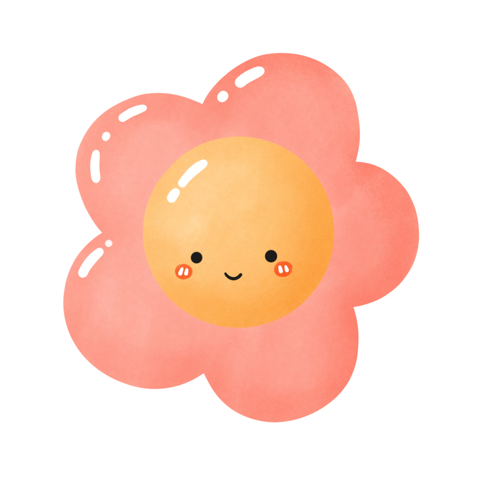 Cute pink flower png