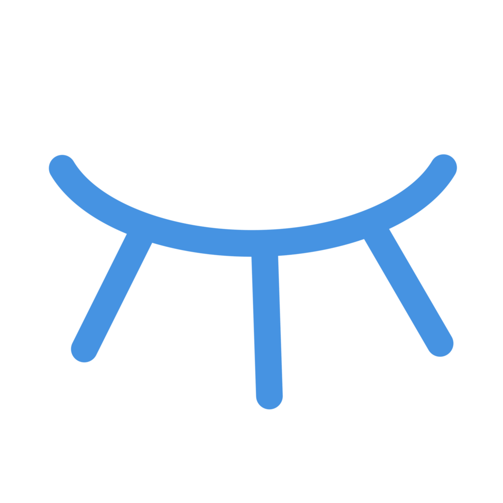 Simple cute eye line in pastel png