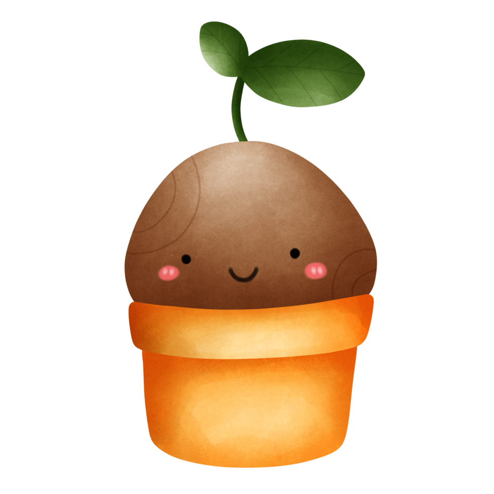 Cute and happy plant png
