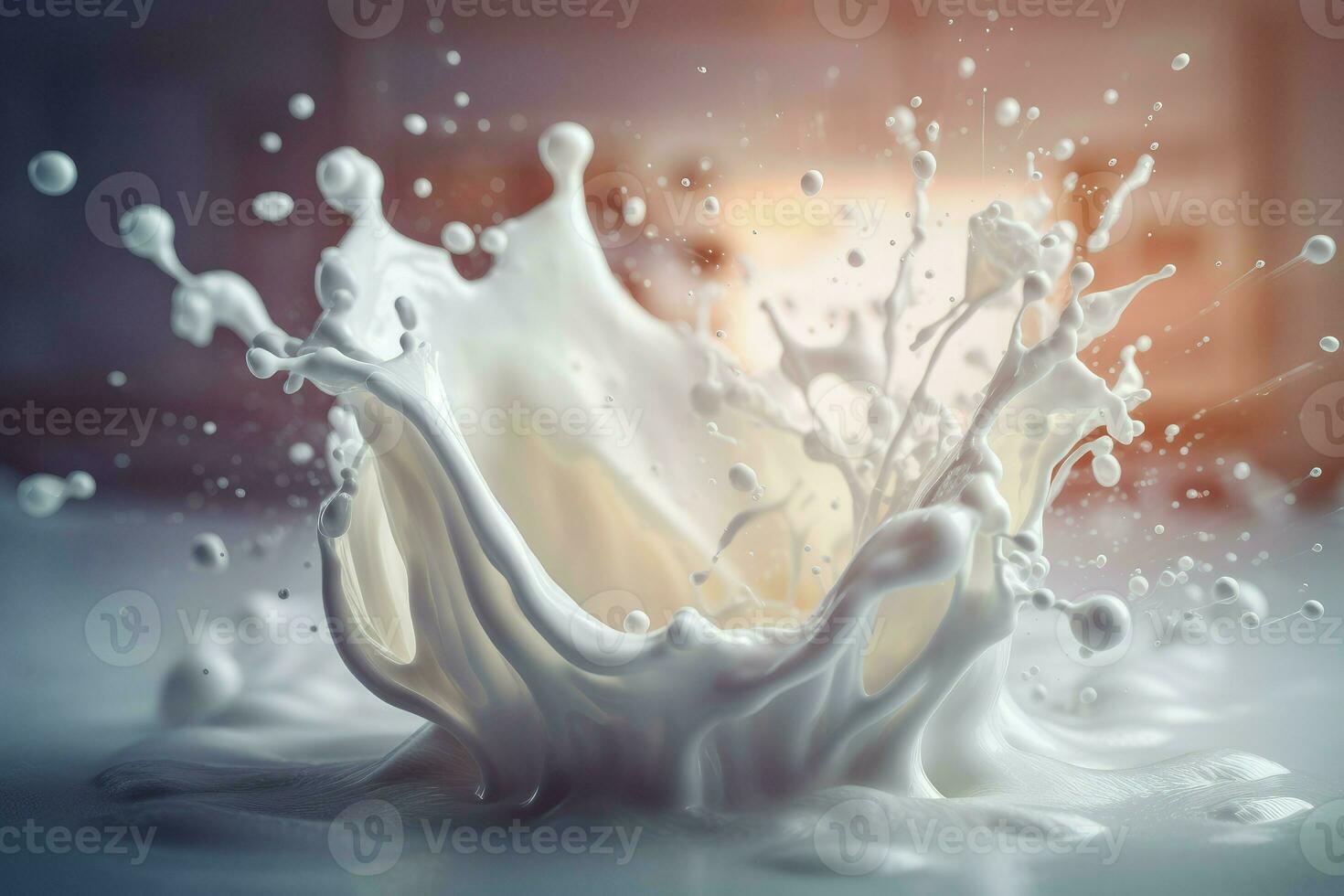 Milk splash flow. Generate Ai photo