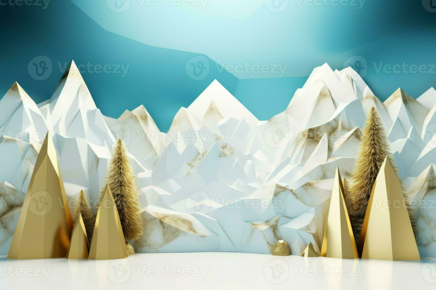 Modern art mountains. Generate Ai photo