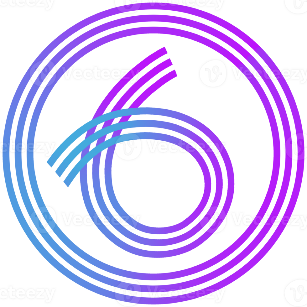 Numbers with colors line png