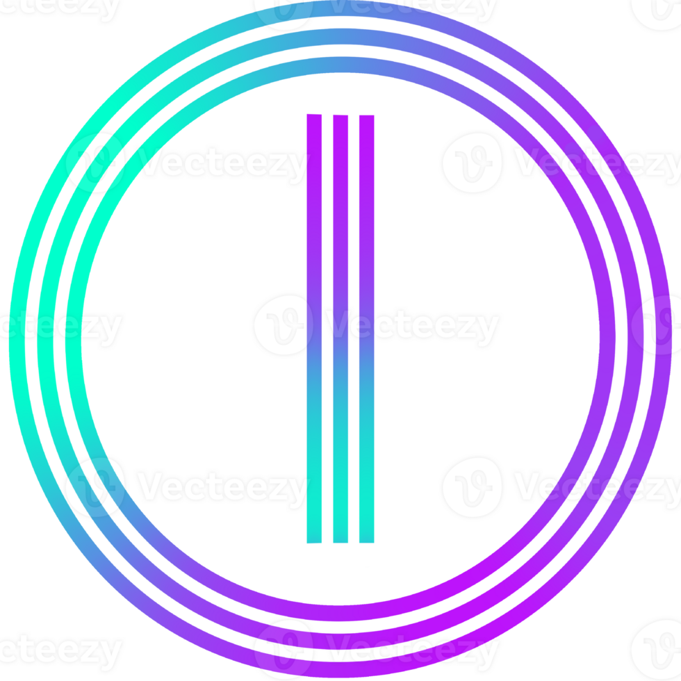 Numbers with colors line png