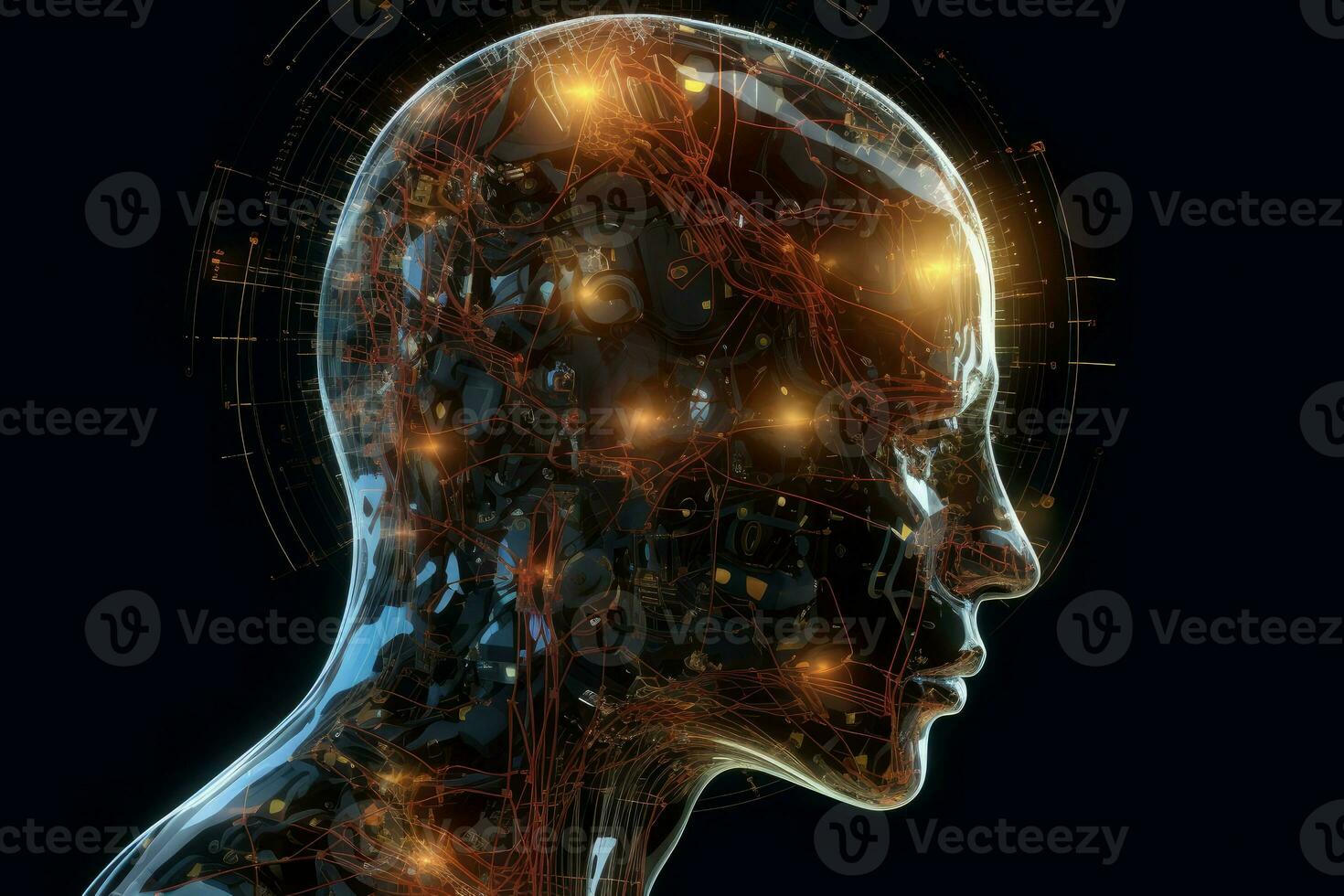Machine learning concept. Generate Ai photo
