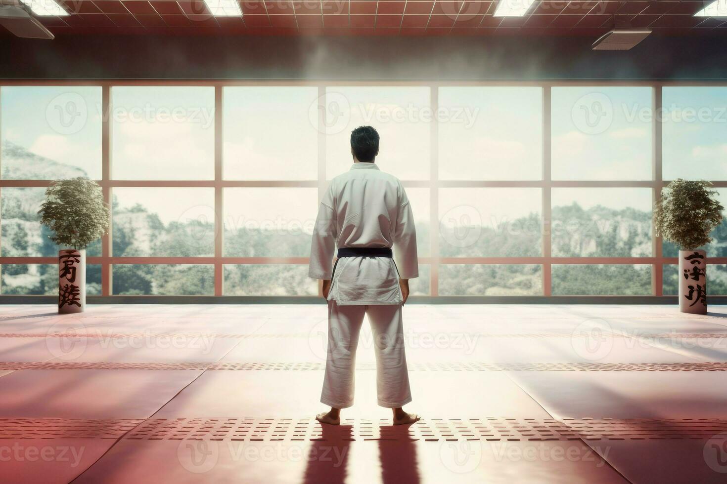 Karateka person gym. Generate Ai photo