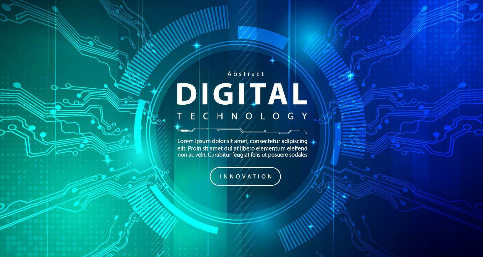 la velocidad de la tecnología digital conecta el fondo verde azul, la información nano cibernética, la comunicación abstracta, los datos tecnológicos futuros de innovación, la conexión a la red de Internet, los grandes datos de ai, la ilustración de punto de línea 3d vector