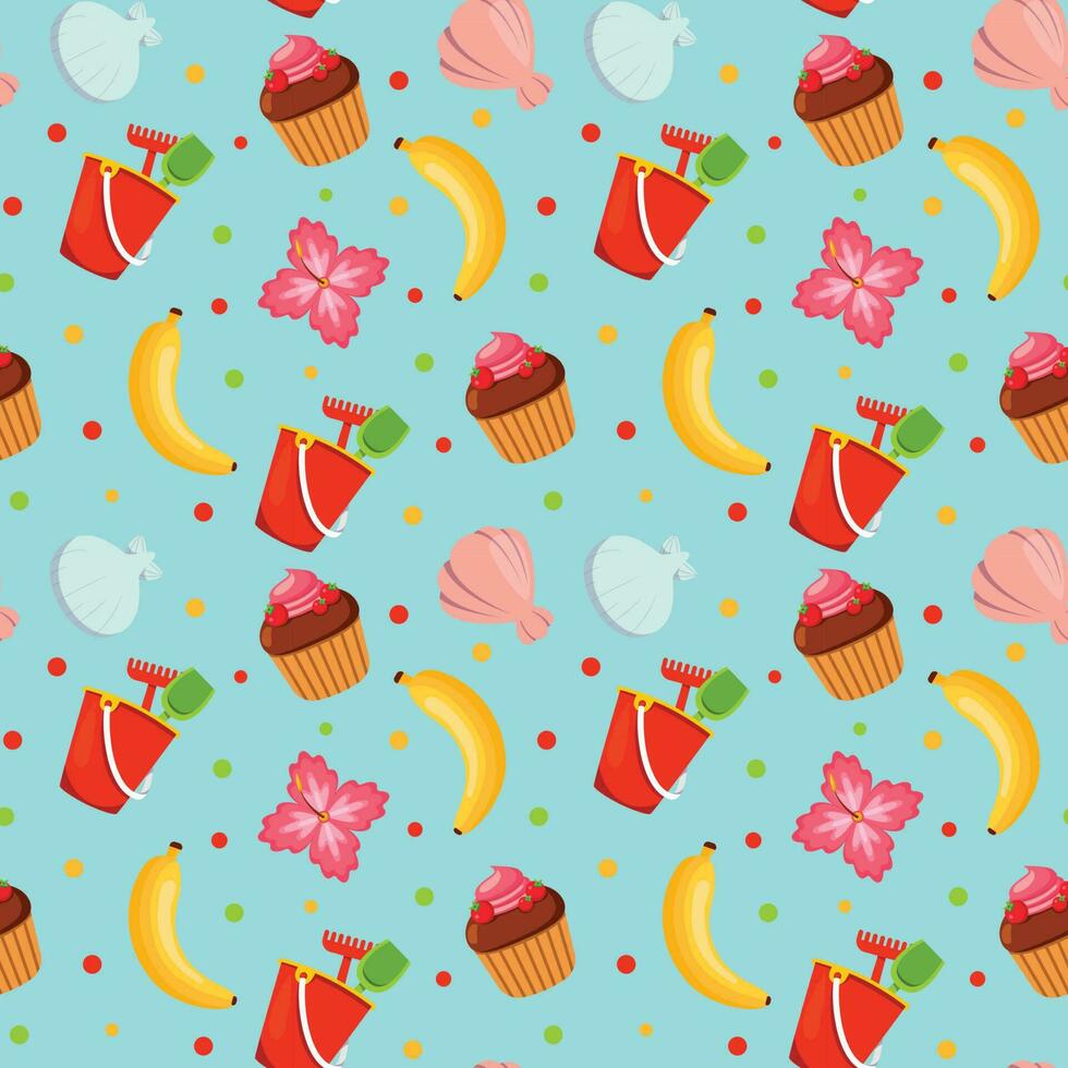 Summer Patterns Background vector