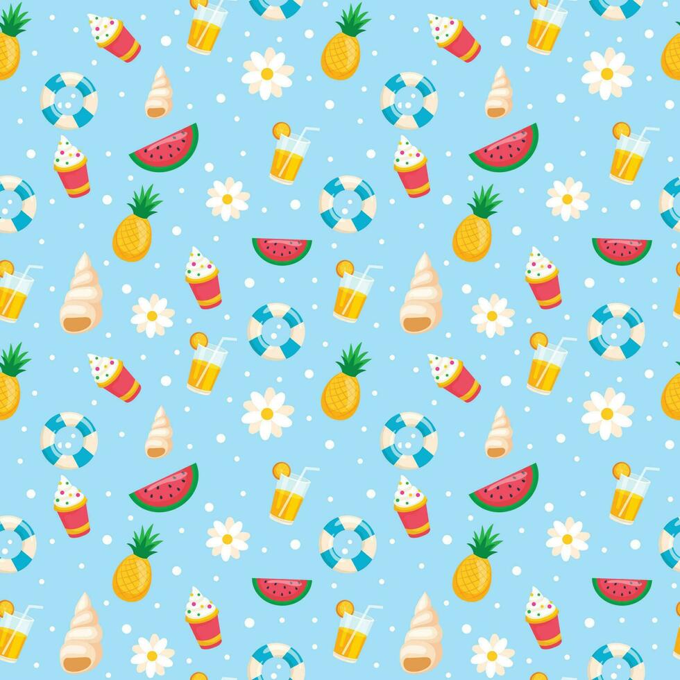 Summer Patterns Background vector