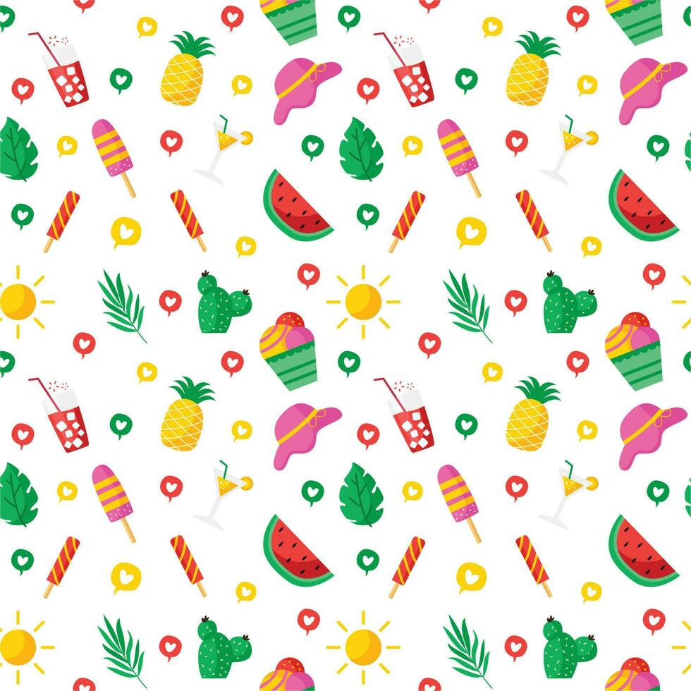 Summer Patterns Background vector