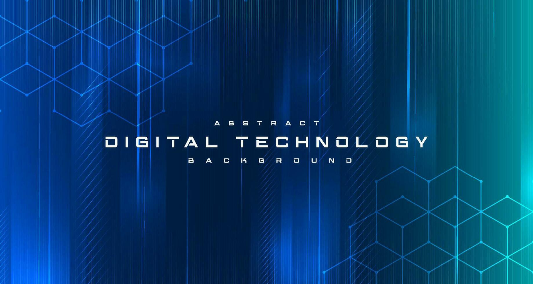 Digital technology banner green blue background concept with technology light effect, abstract tech, innovation future data, internet network, Ai big data, lines dots connection, illustration vector