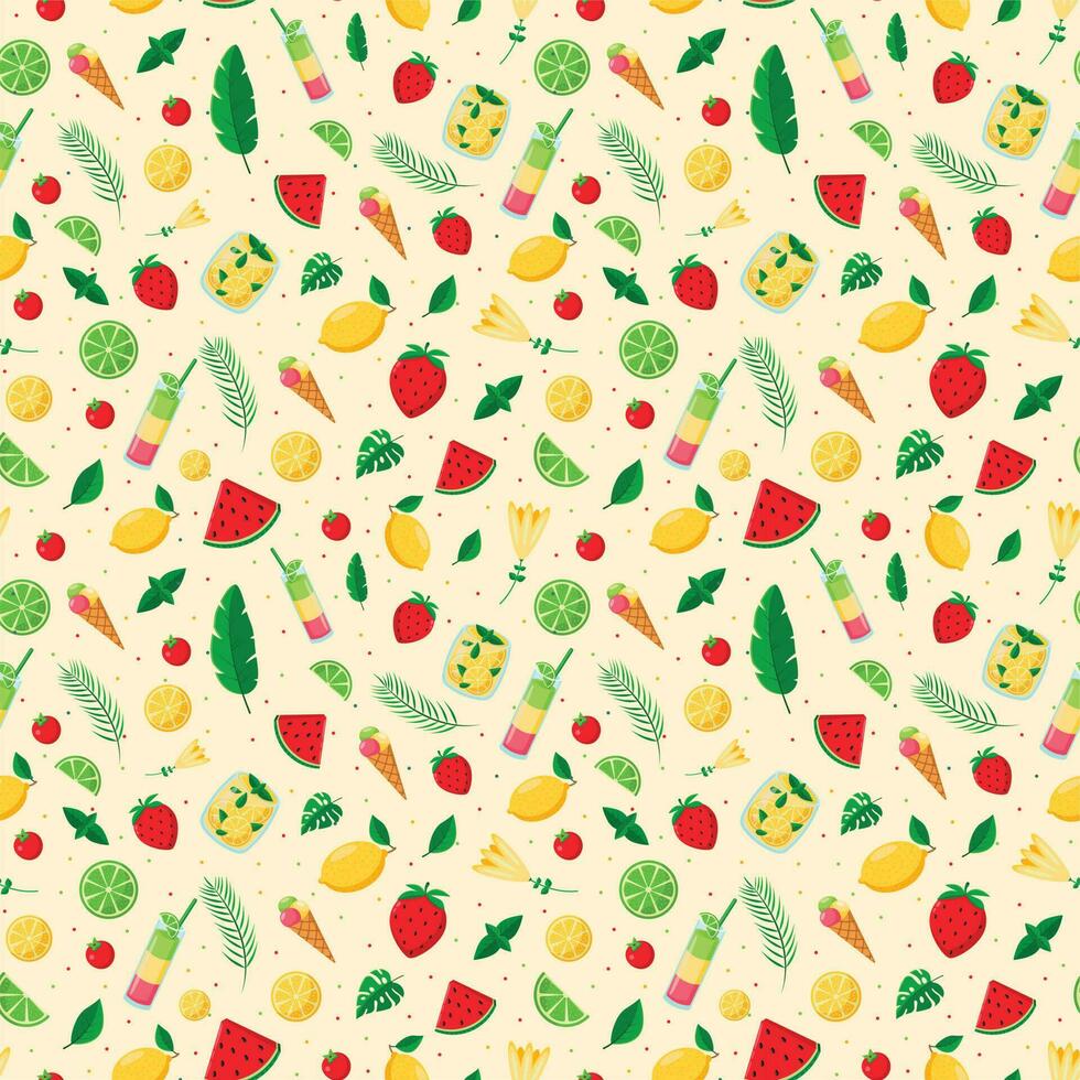 Summer Patterns Background vector