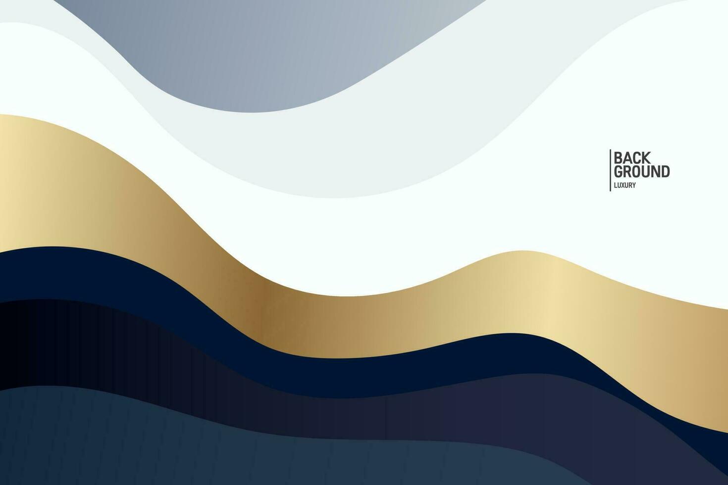 Golden navy background. Fluid banner template vector illustration. Luxury background.