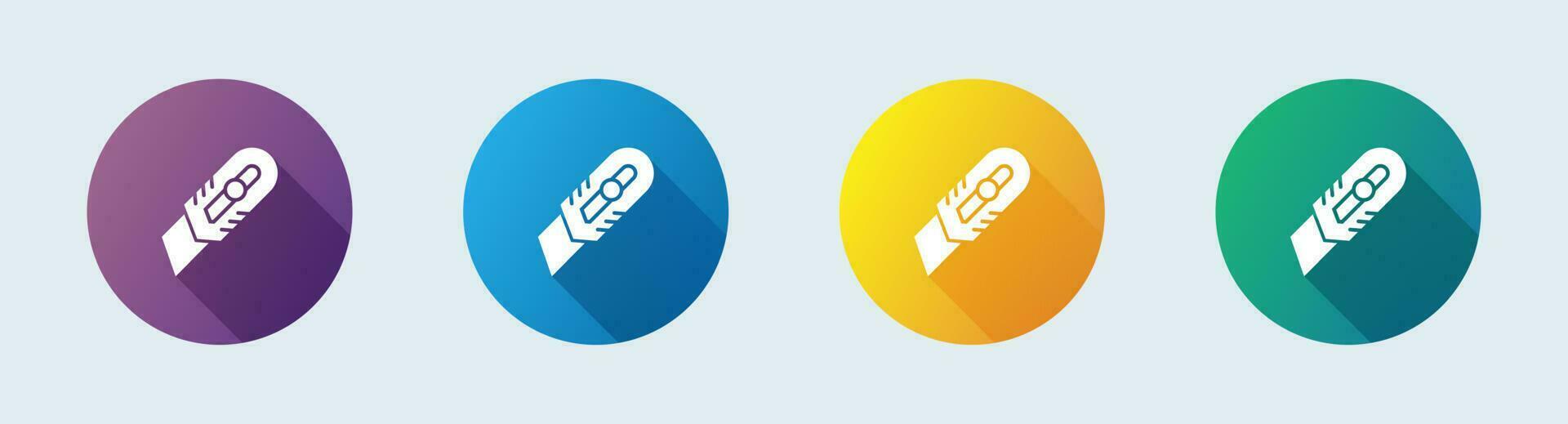 Cutter solid icon in flat design style. Tool signs vector illustration.