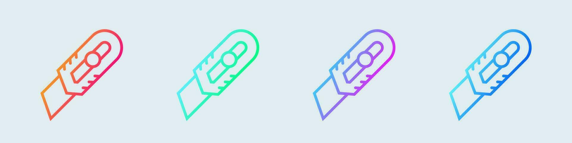 Cutter line icon in gradient colors. Tool signs vector illustration.