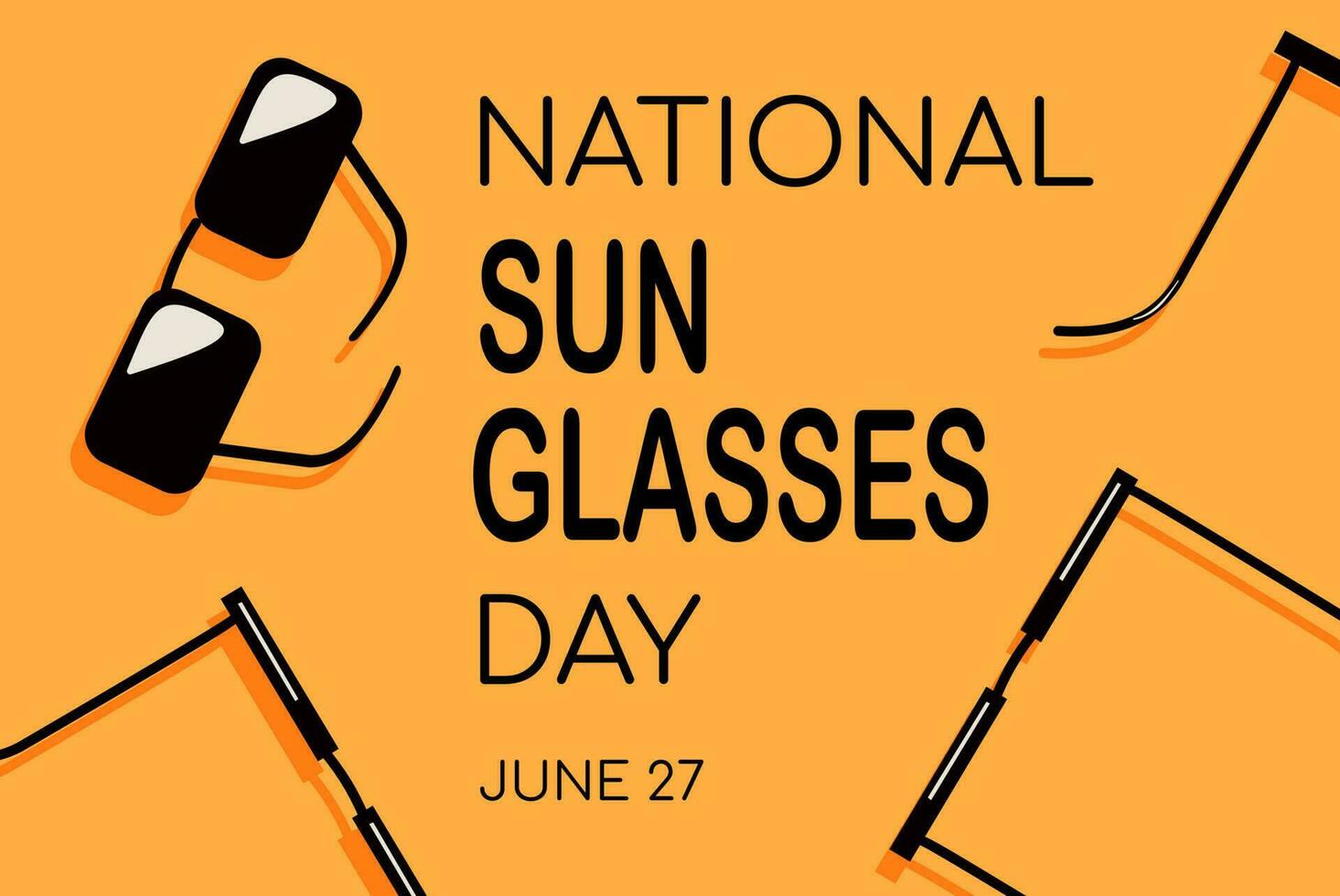 National sunglasses day poster template vector illustration 24134120