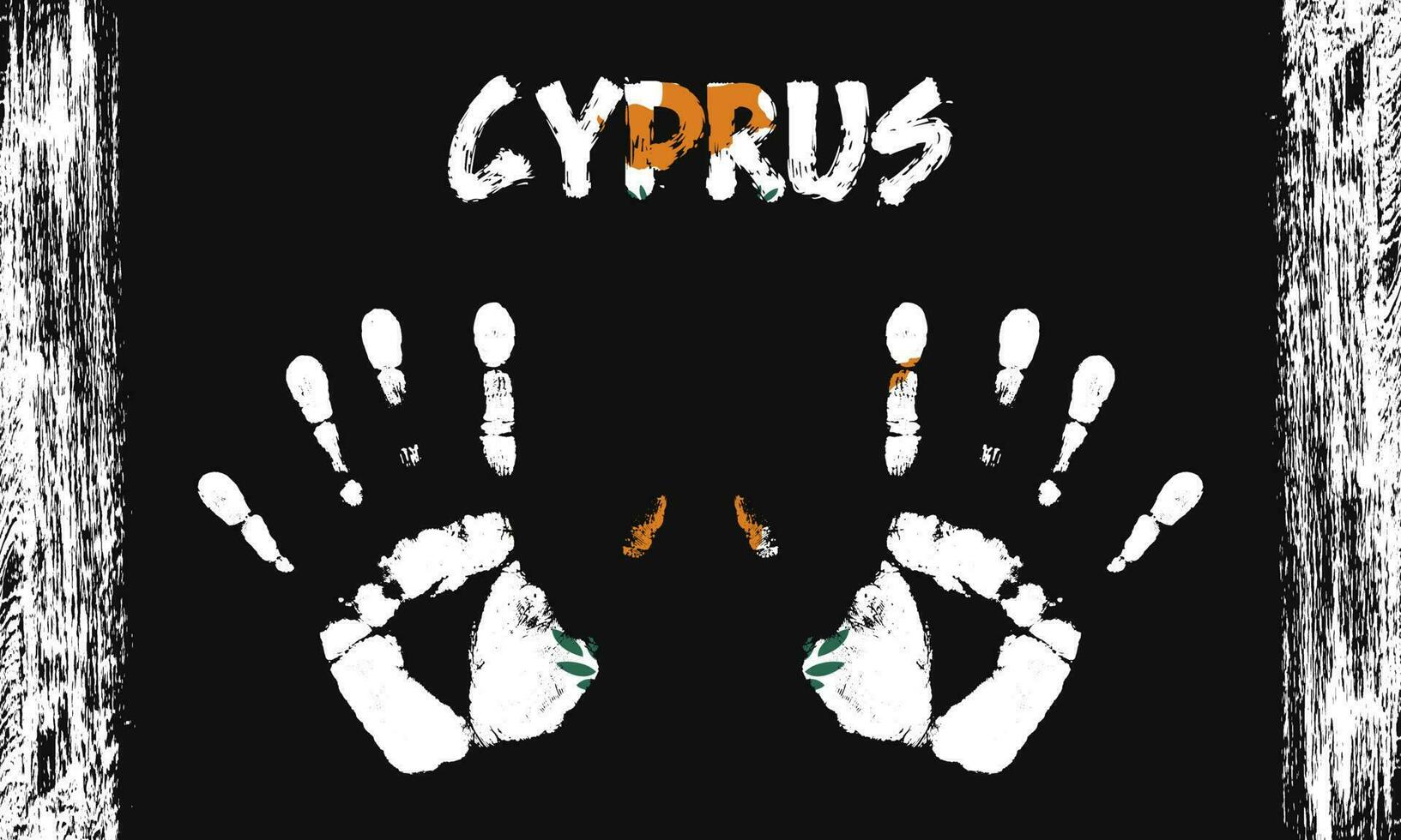 Vector flag of Cyprus with a palm