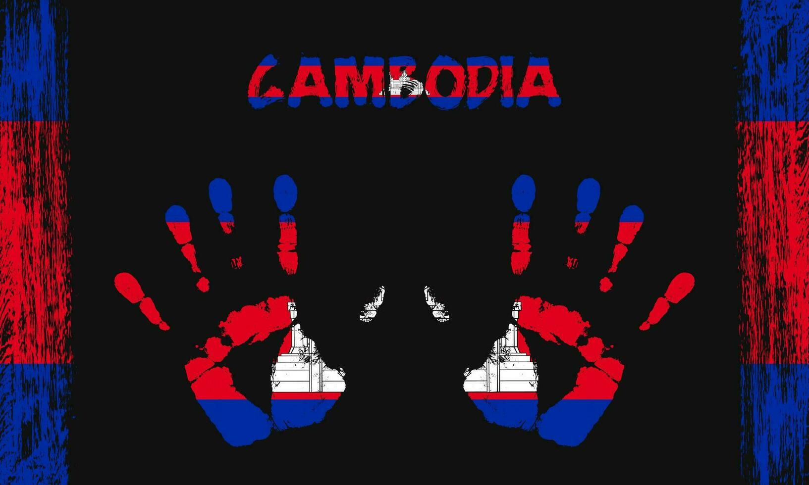 vector bandera de Camboya con un palma