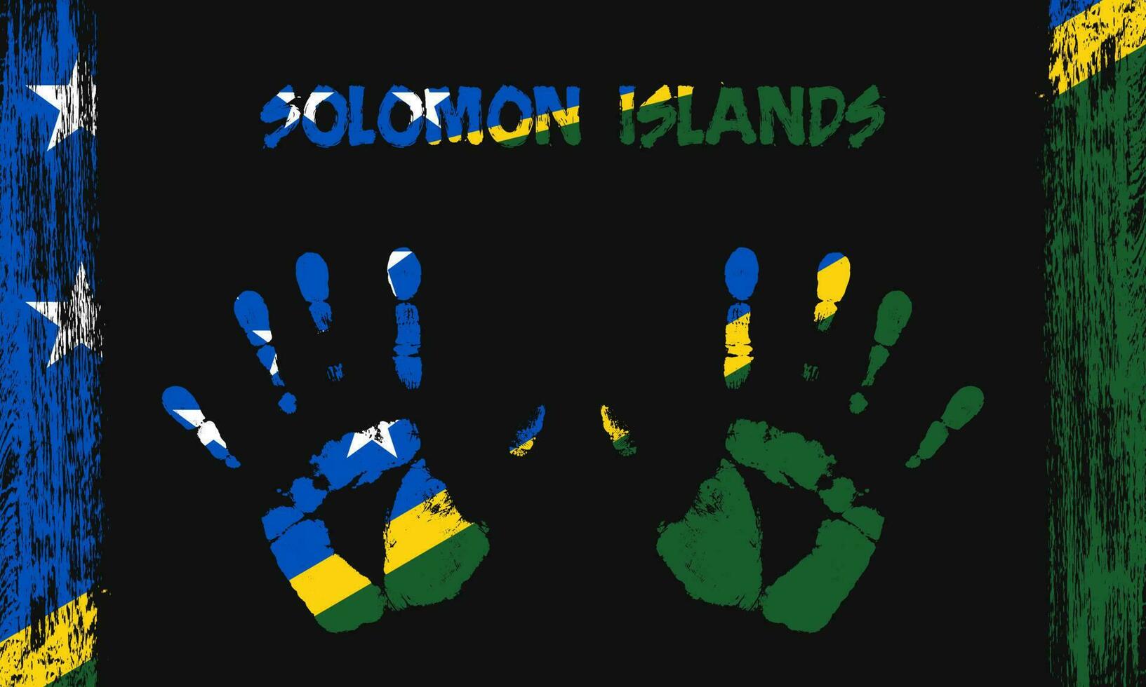 vector bandera de Salomón islas con un palma