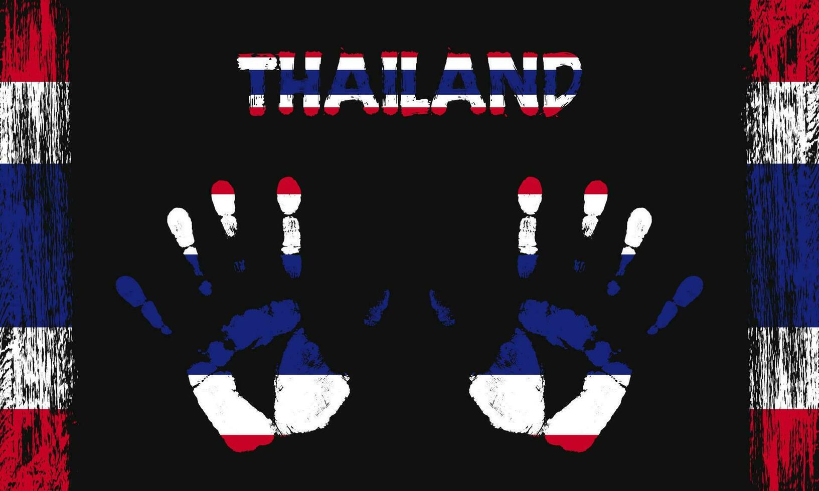 Vector flag of Thailand with a palm