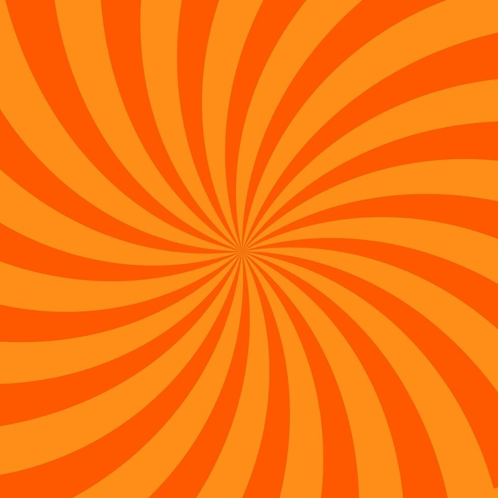 Solar explosion sun burst effect orange background. vector