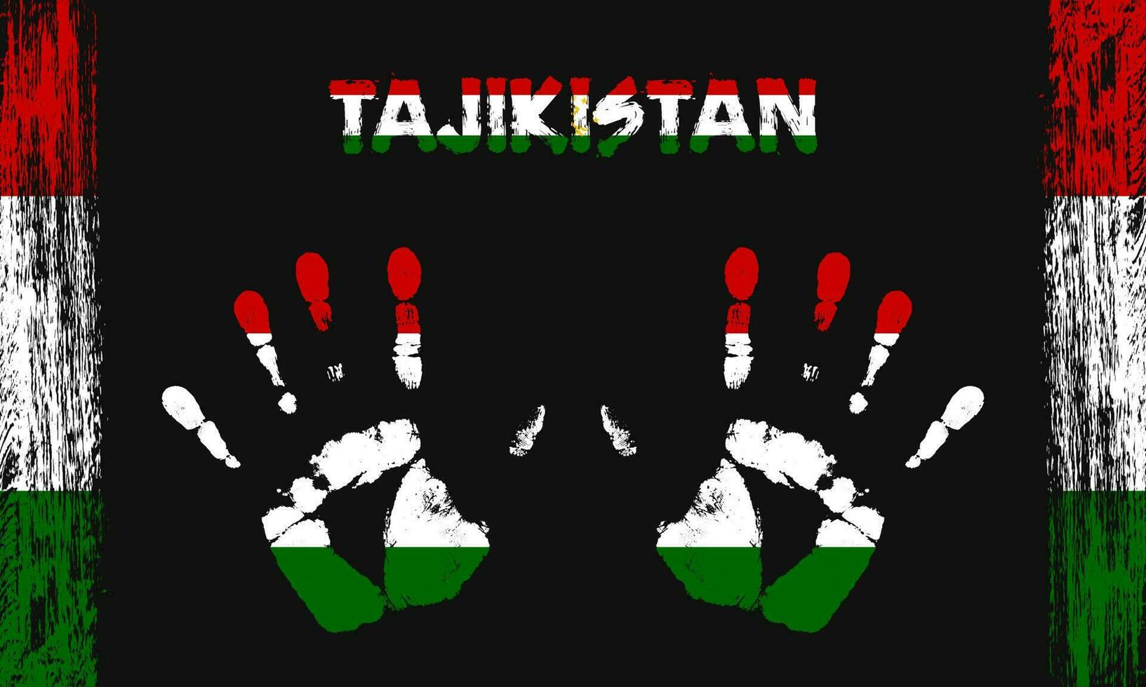 Vector flag of Tajikistan with a palm