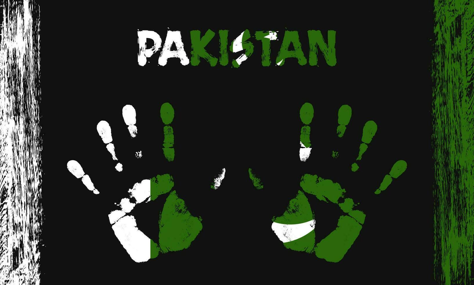 Vector flag of Pakistan with a palm