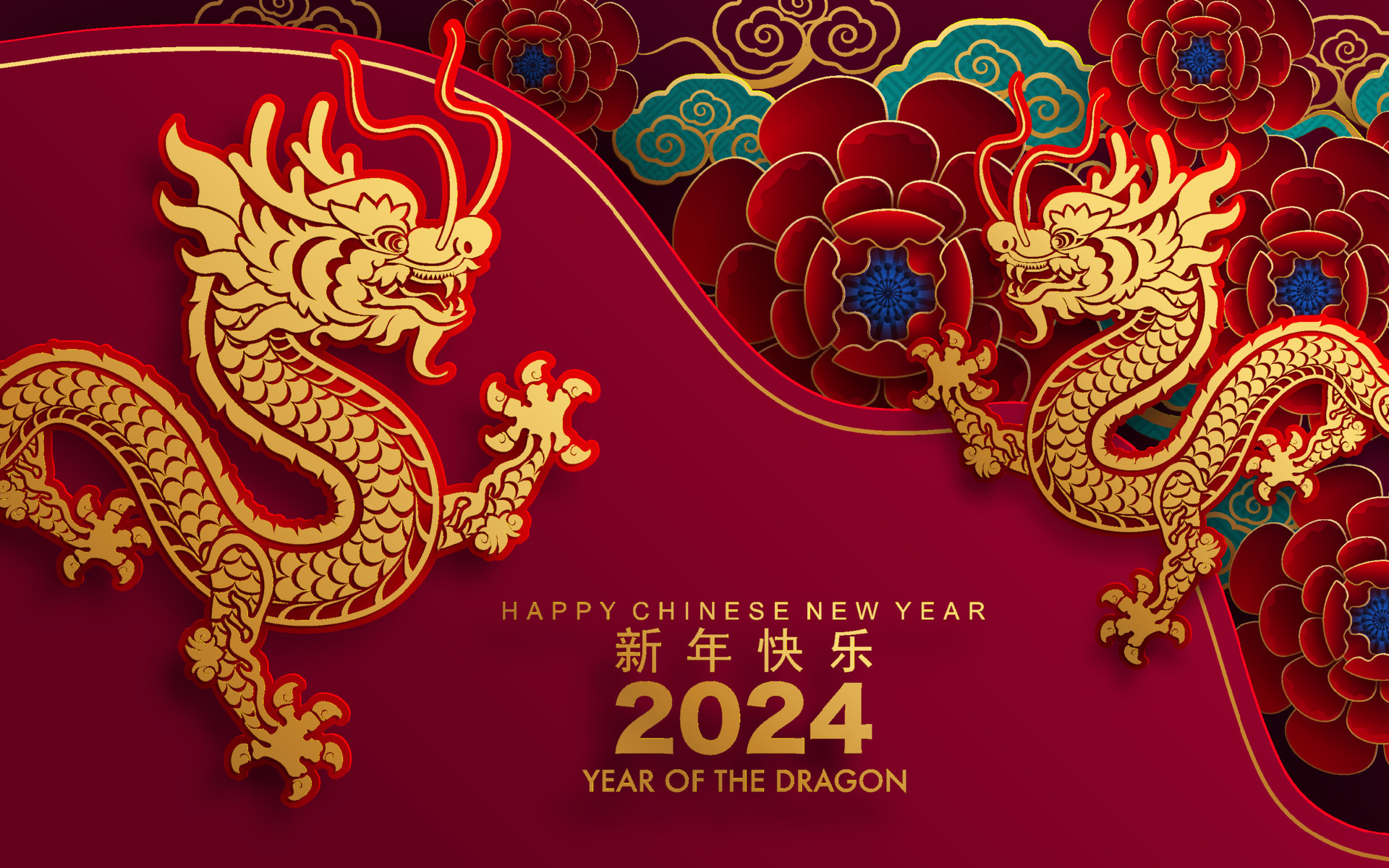 Happy Chinese New Year 2024 The Dragon Zodiac Sign 24134486 Vector Art 