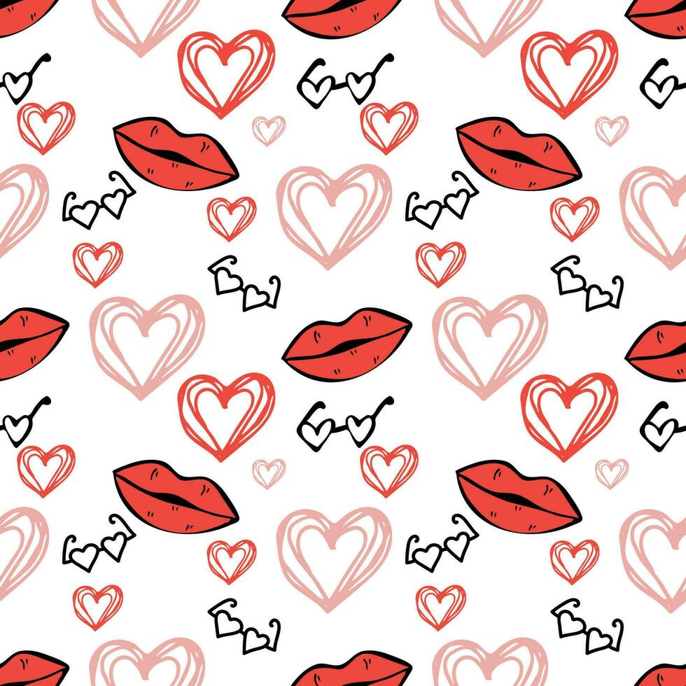 Seamless pattern for Valentine's Day. vector