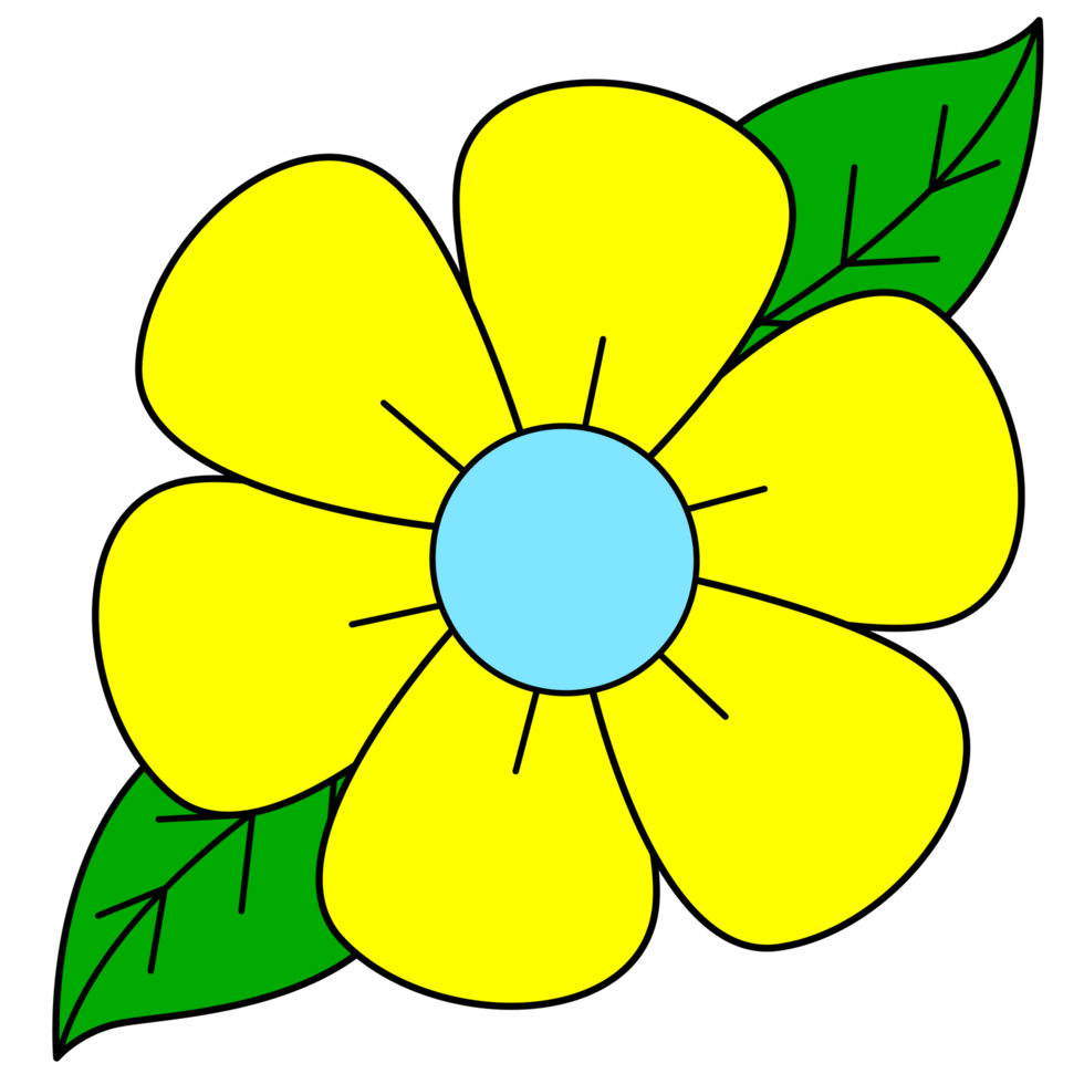 diseño de flor amarilla png