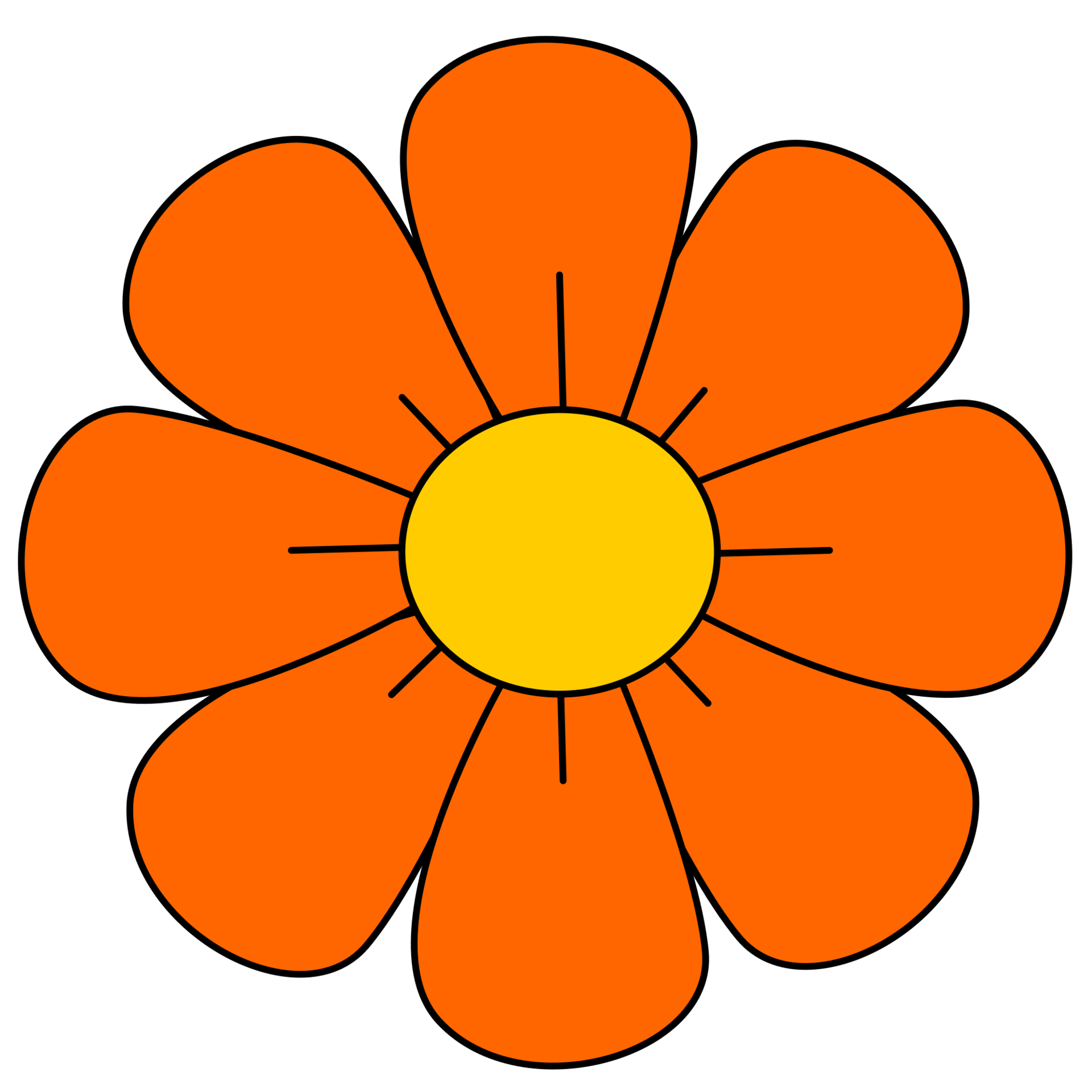 orange flower design 24134706 PNG