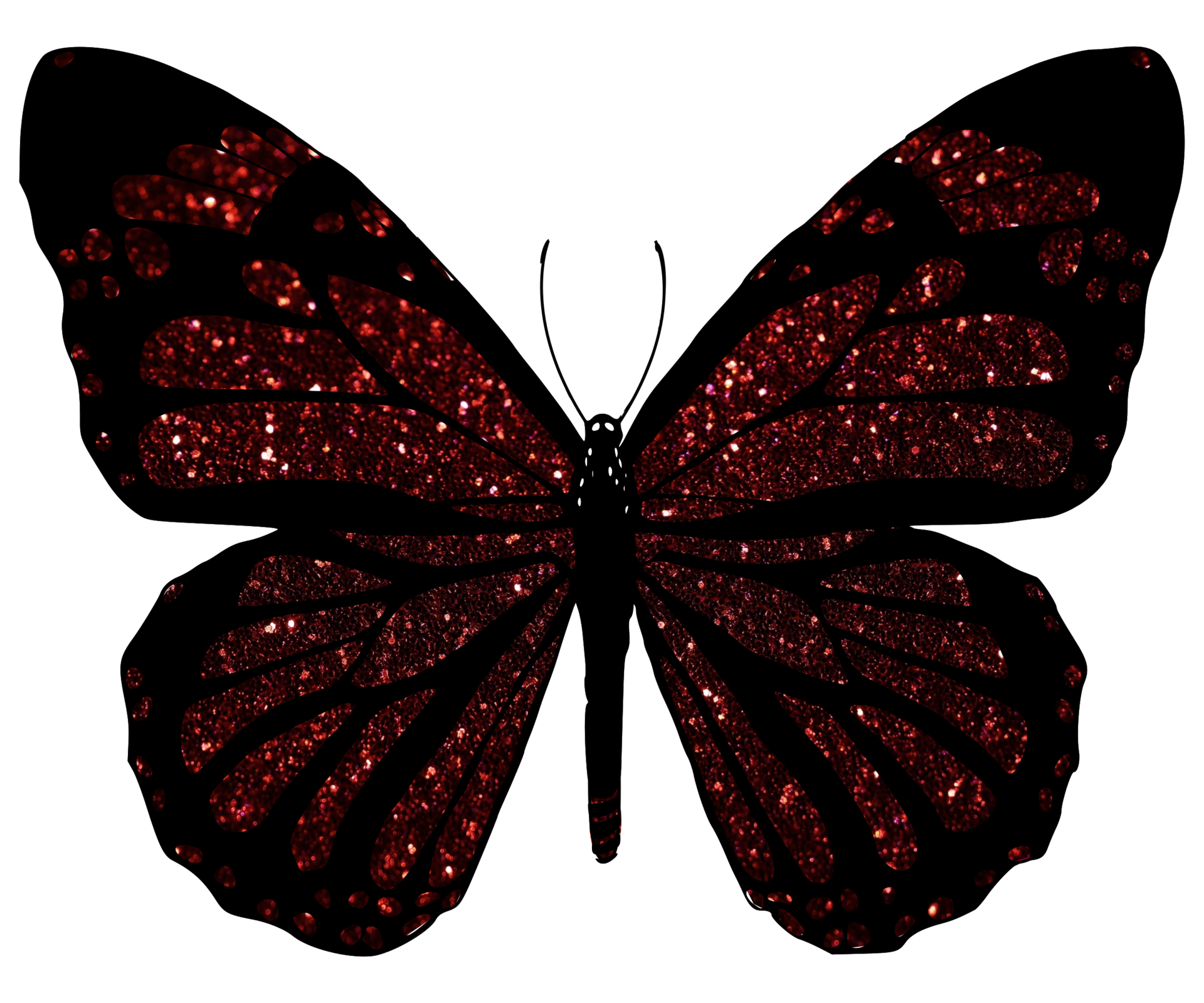 glitter red butterfly 24134726 PNG