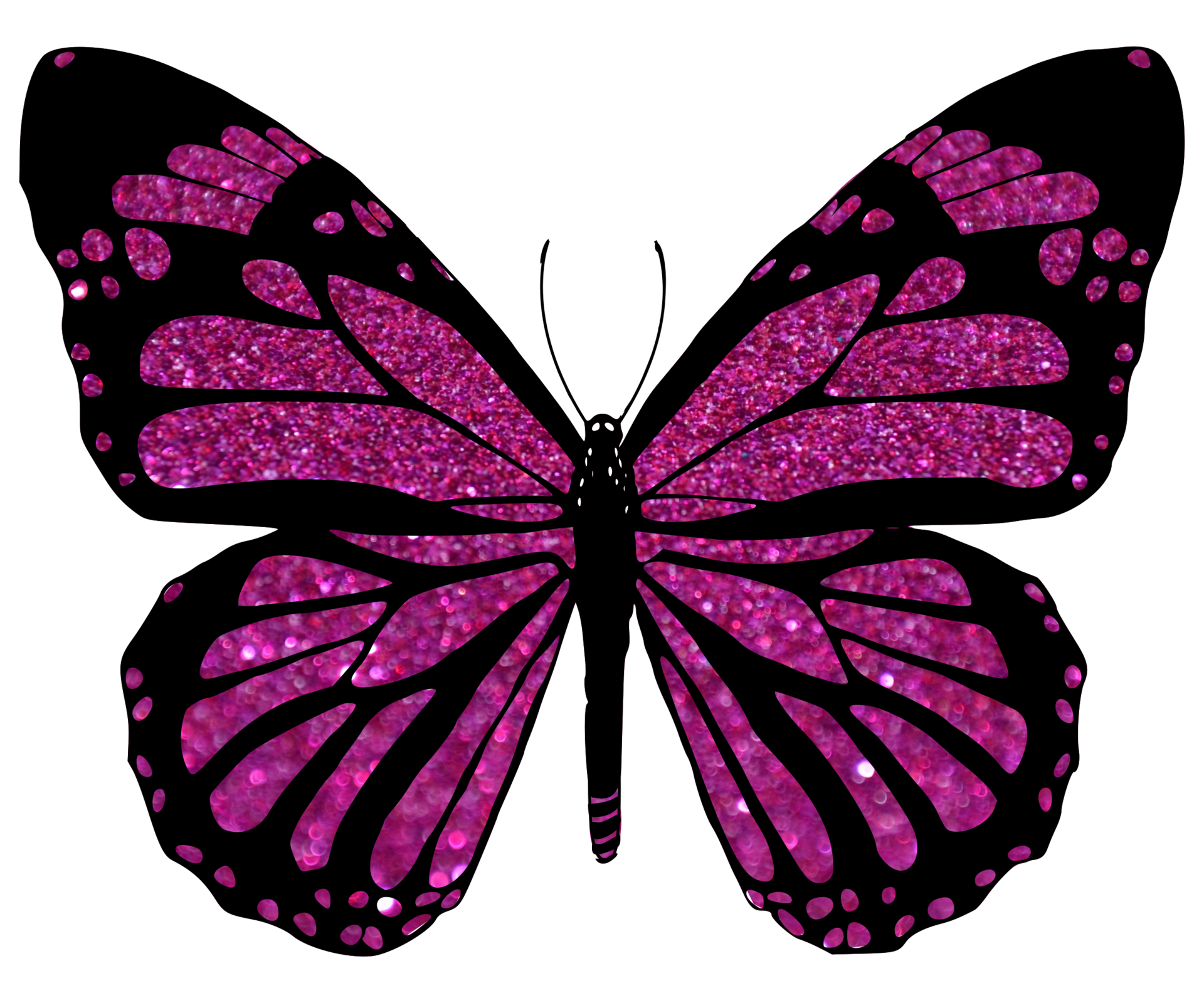 pink glitter butterfly design 24134730 PNG