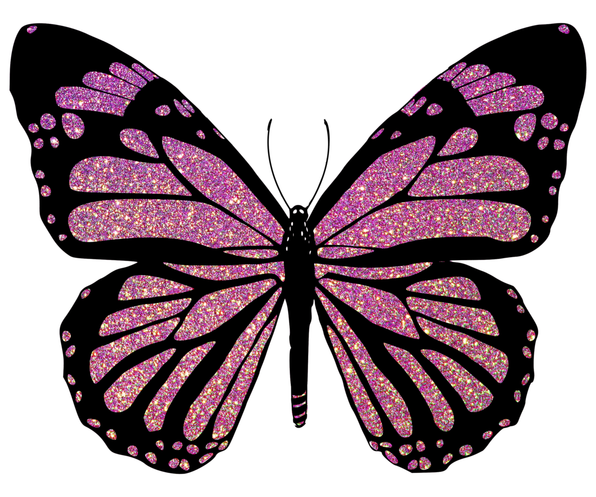 Pink Glitter Butterfly